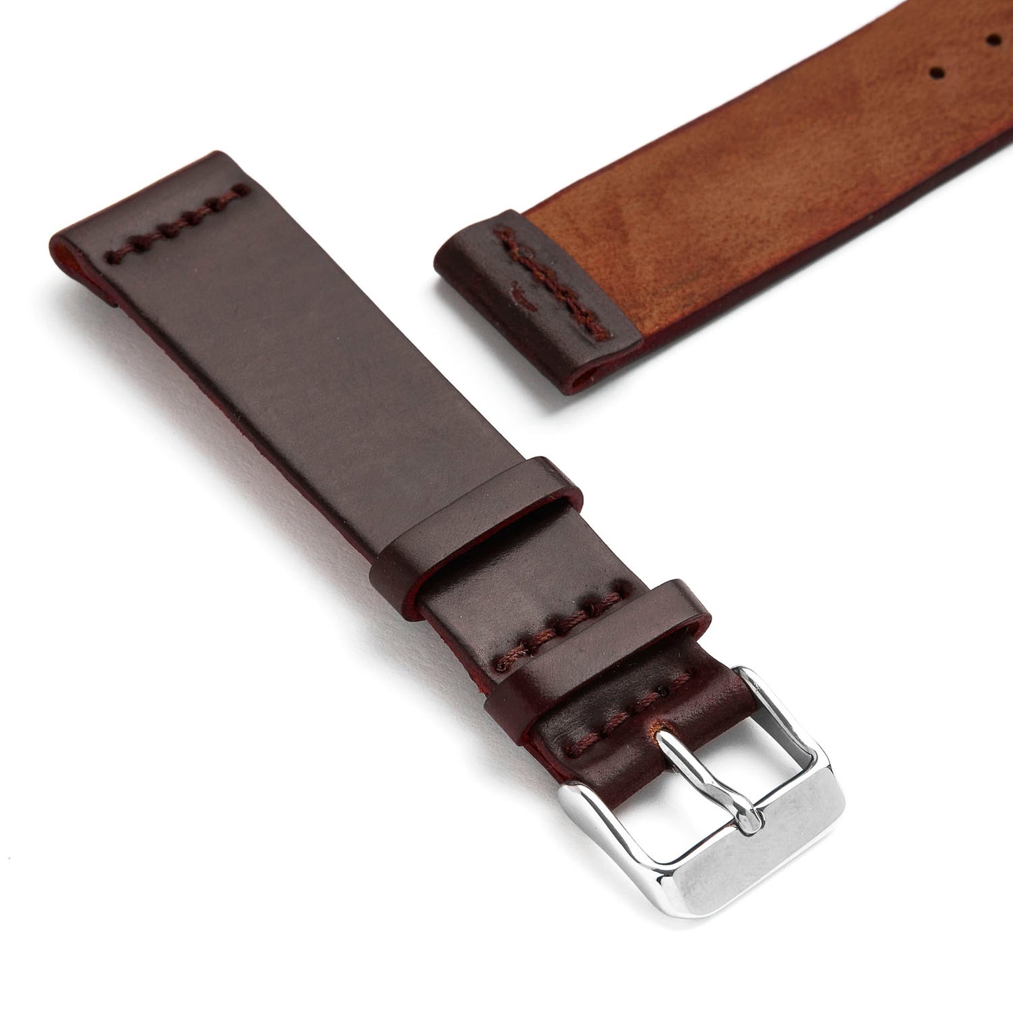 Horween Shell Cordovan Leather Watch Strap - Color #8 (20mm)