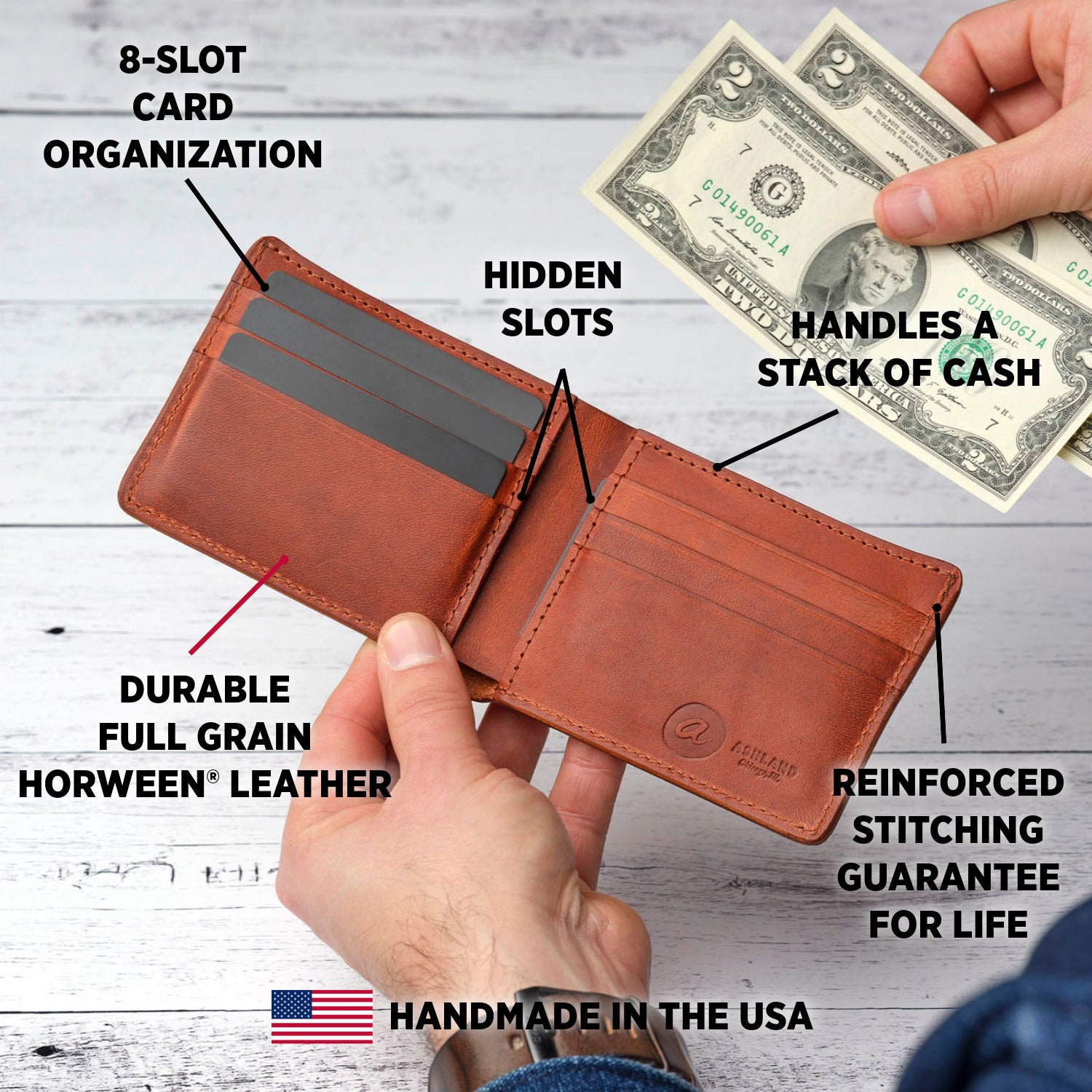 Johnny the Fox Leather Wallet