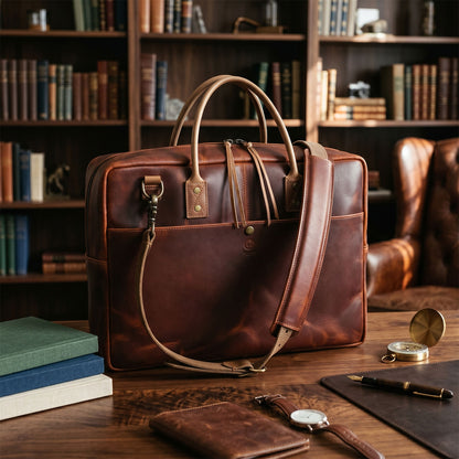 One-Off LaSalle Leather Briefcase