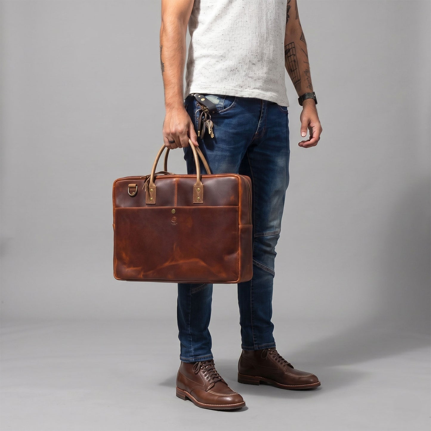One-Off LaSalle Leather Briefcase