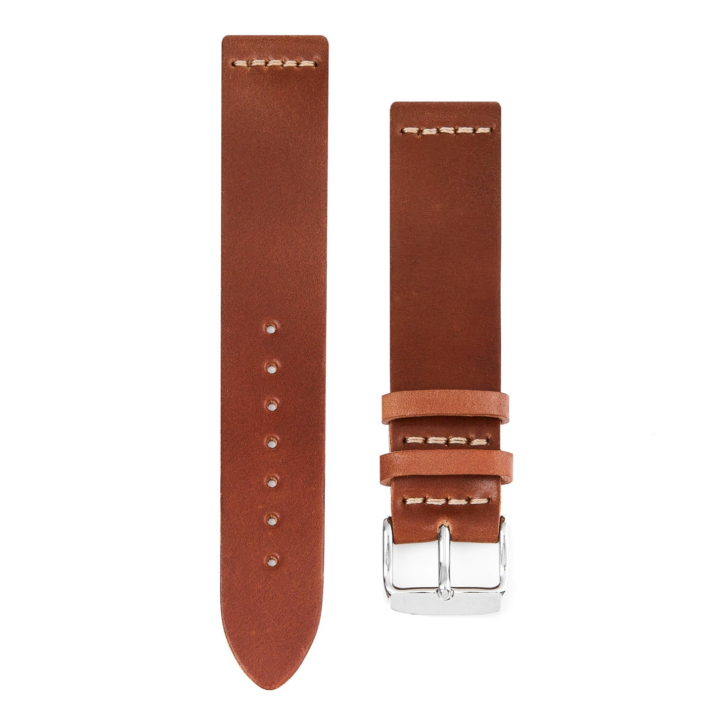 Horween Shell Cordovan Leather Watch Strap - Natural (20mm)