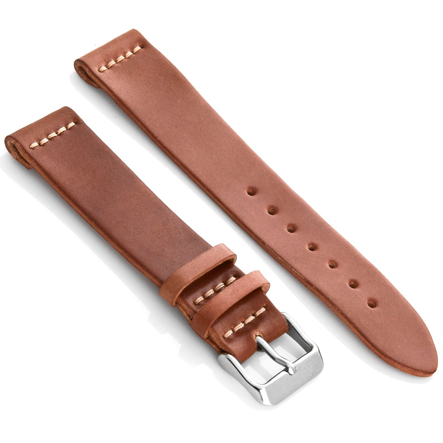 Horween Shell Cordovan Leather Watch Strap - Natural (20mm)