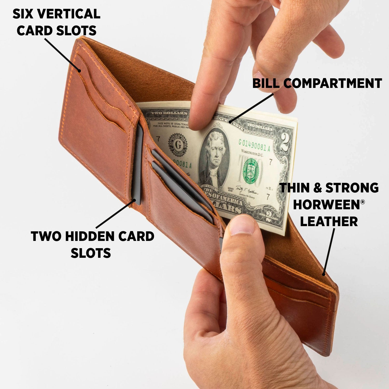 Trifold Leather Wallet