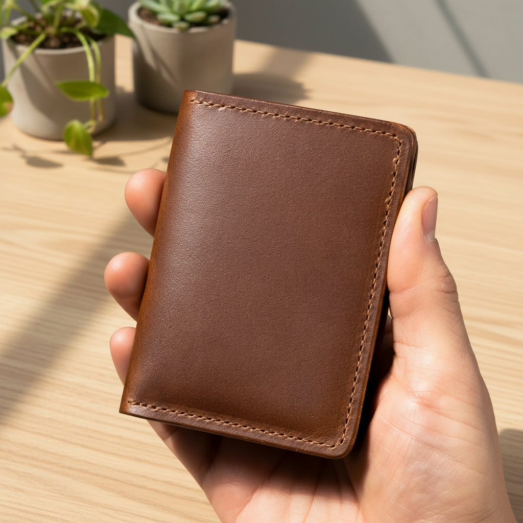 Vertical Bugs Moran Leather Wallet
