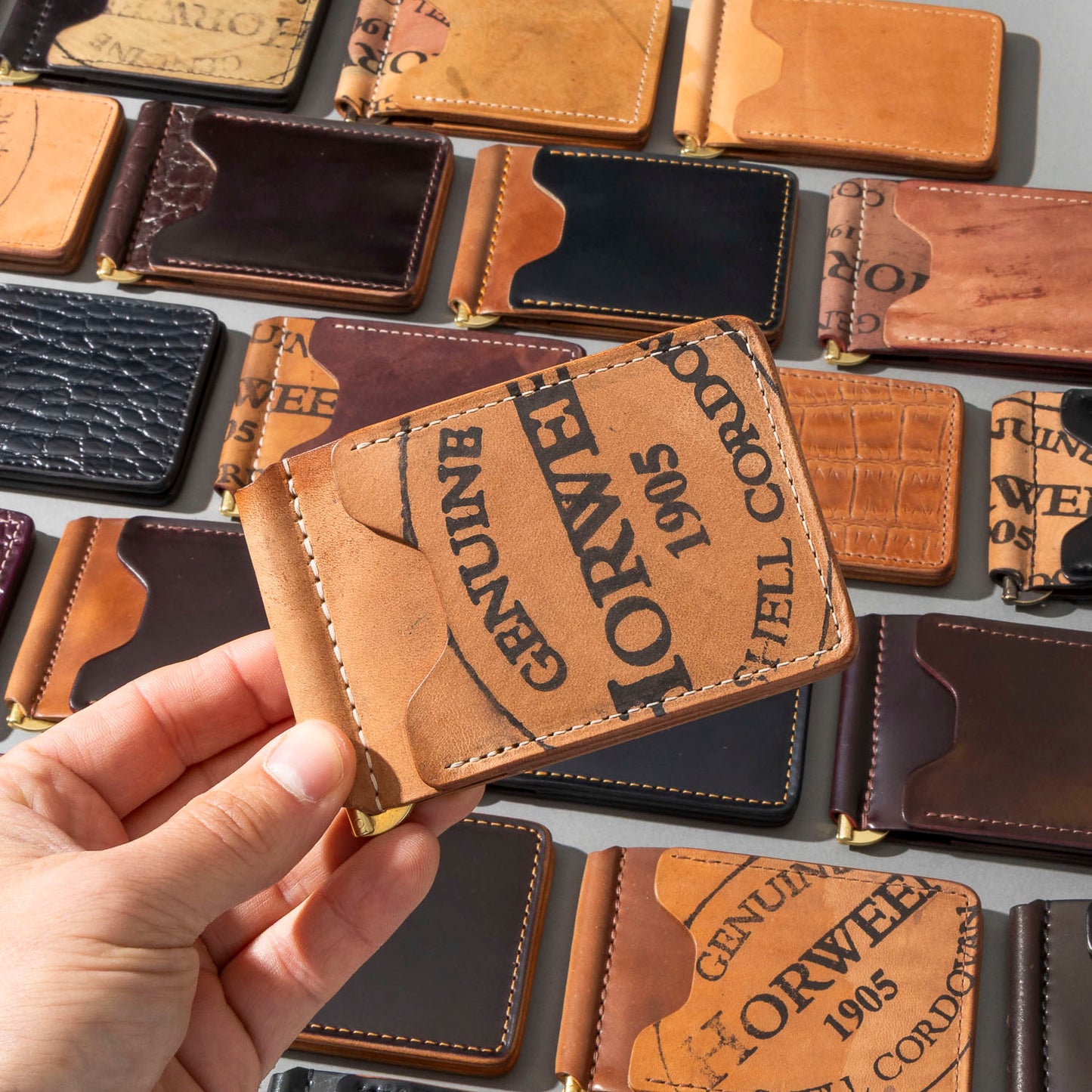 Shell Cordovan Mystery Capone Money Clip