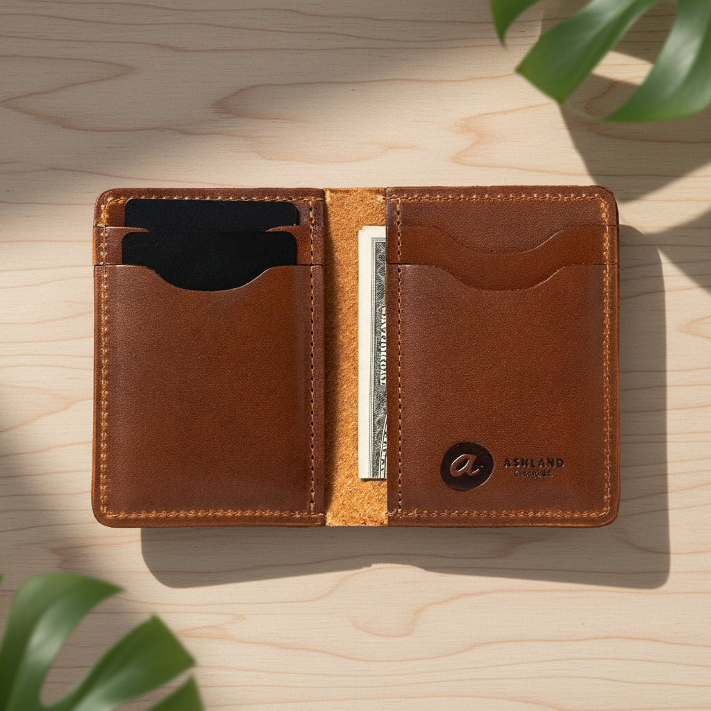 Vertical Bugs Moran Leather Wallet