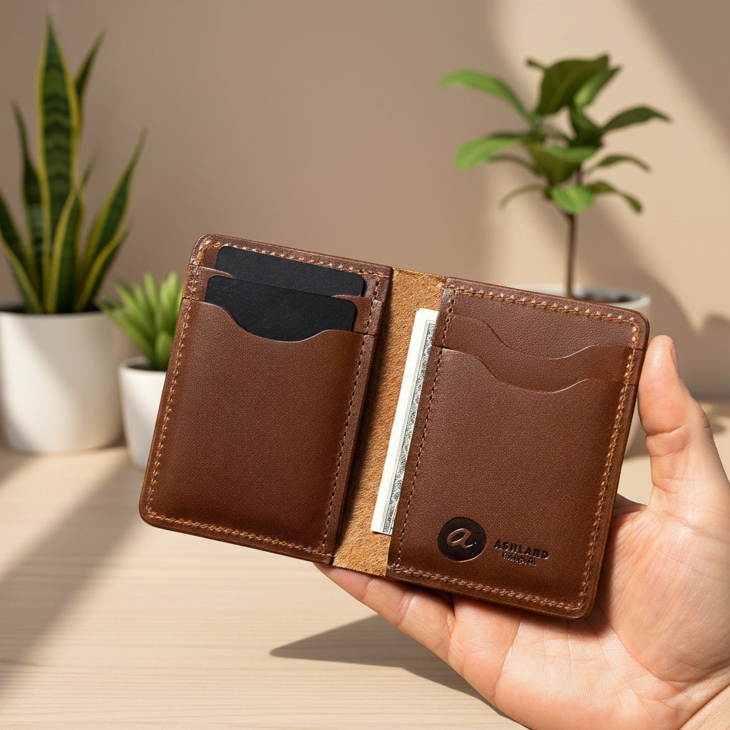 Vertical Bugs Moran Leather Wallet
