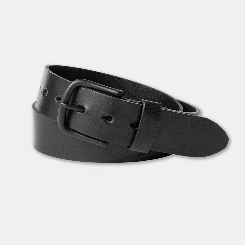Horween Leather Belt Blacked Out