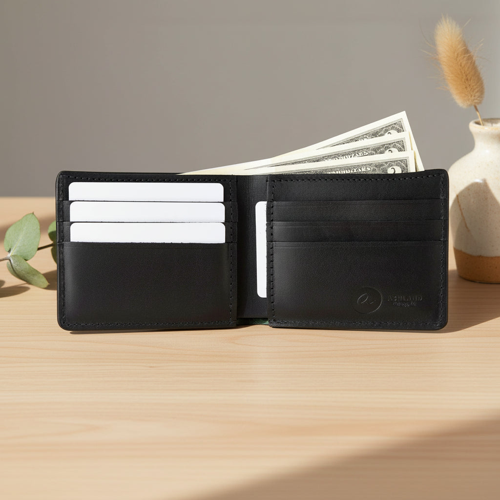 Ashland shell cordovan Johnny the Fox bifold men's wallet