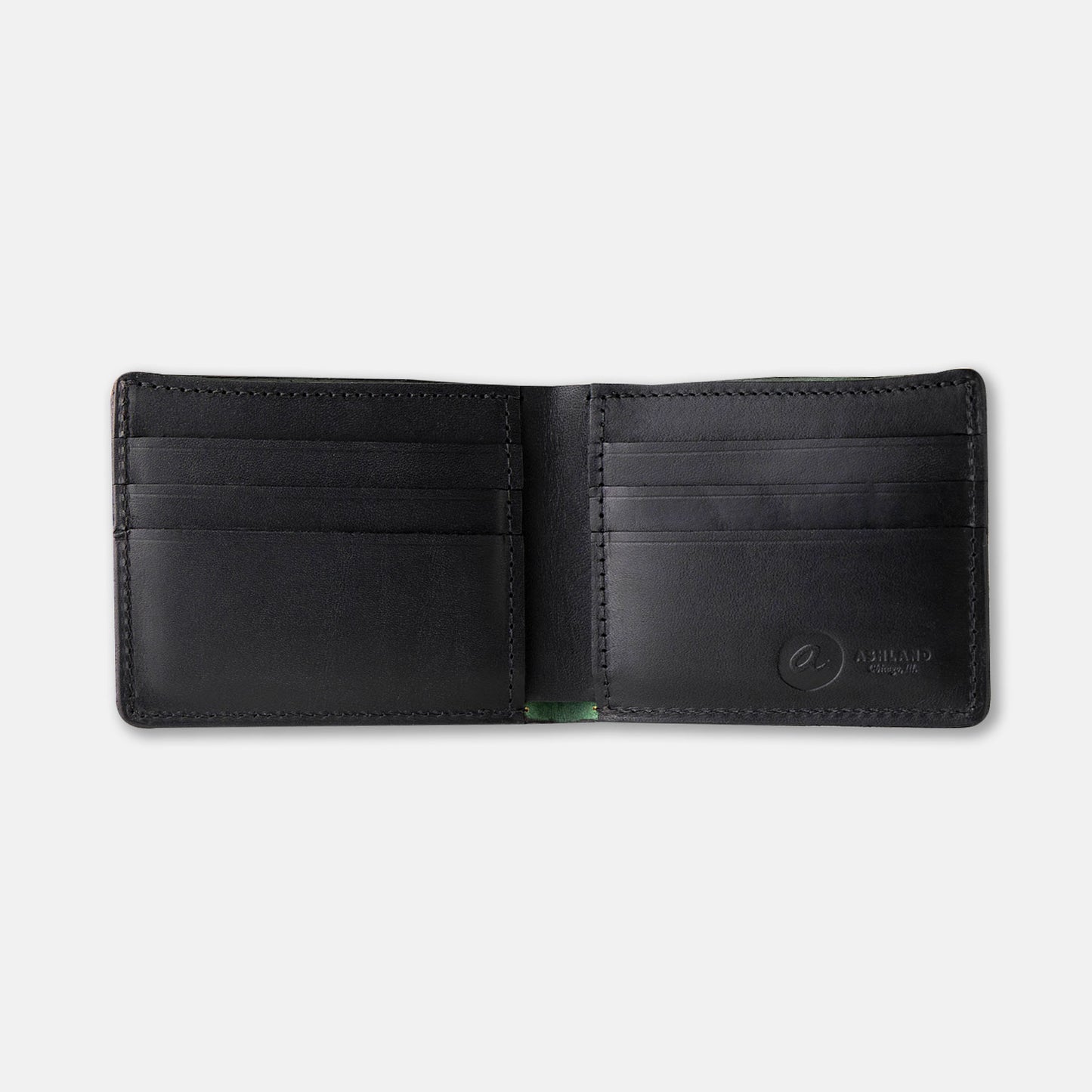 Interior detail of Johnny the Fox shell cordovan in black