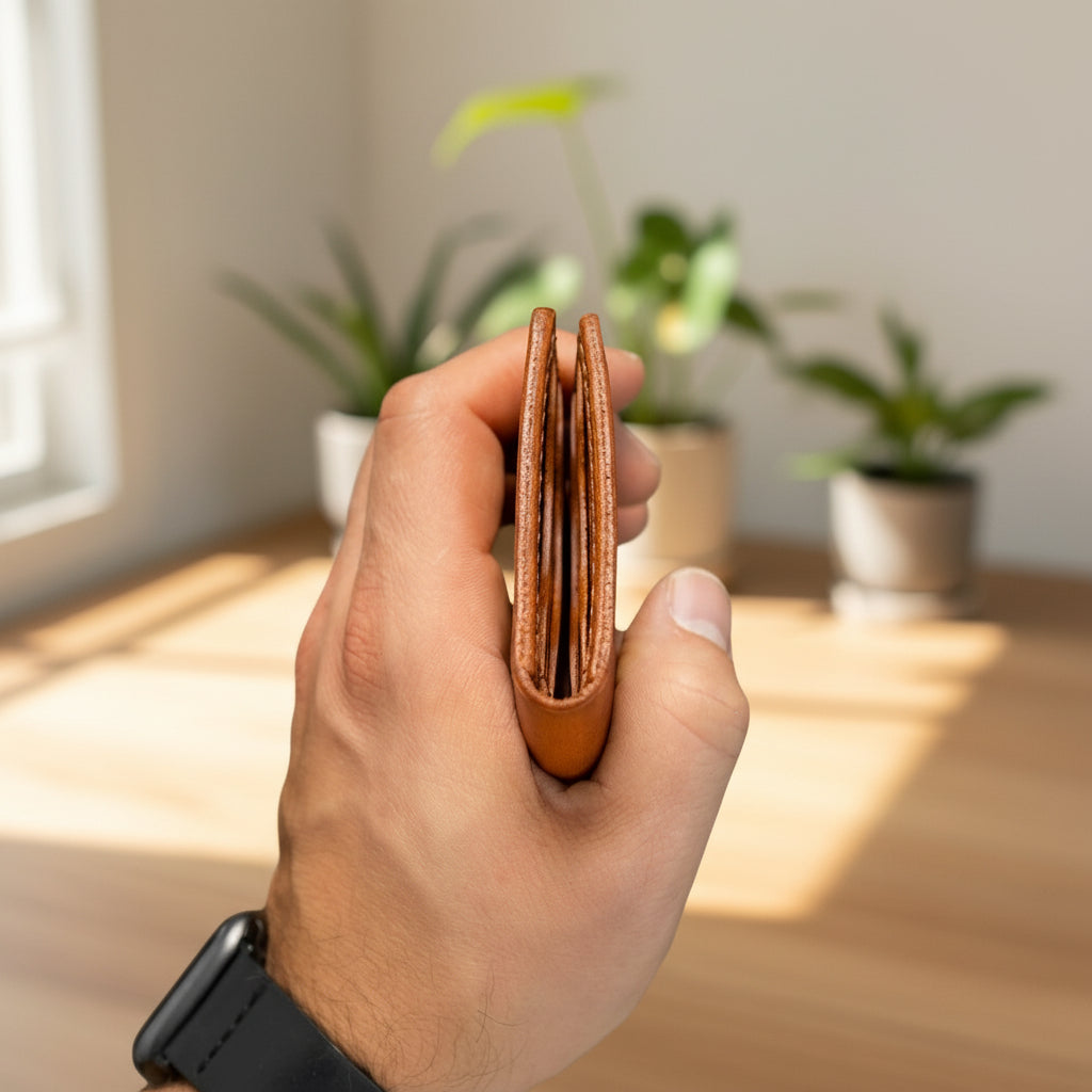 Vertical Bugs Moran Leather Wallet
