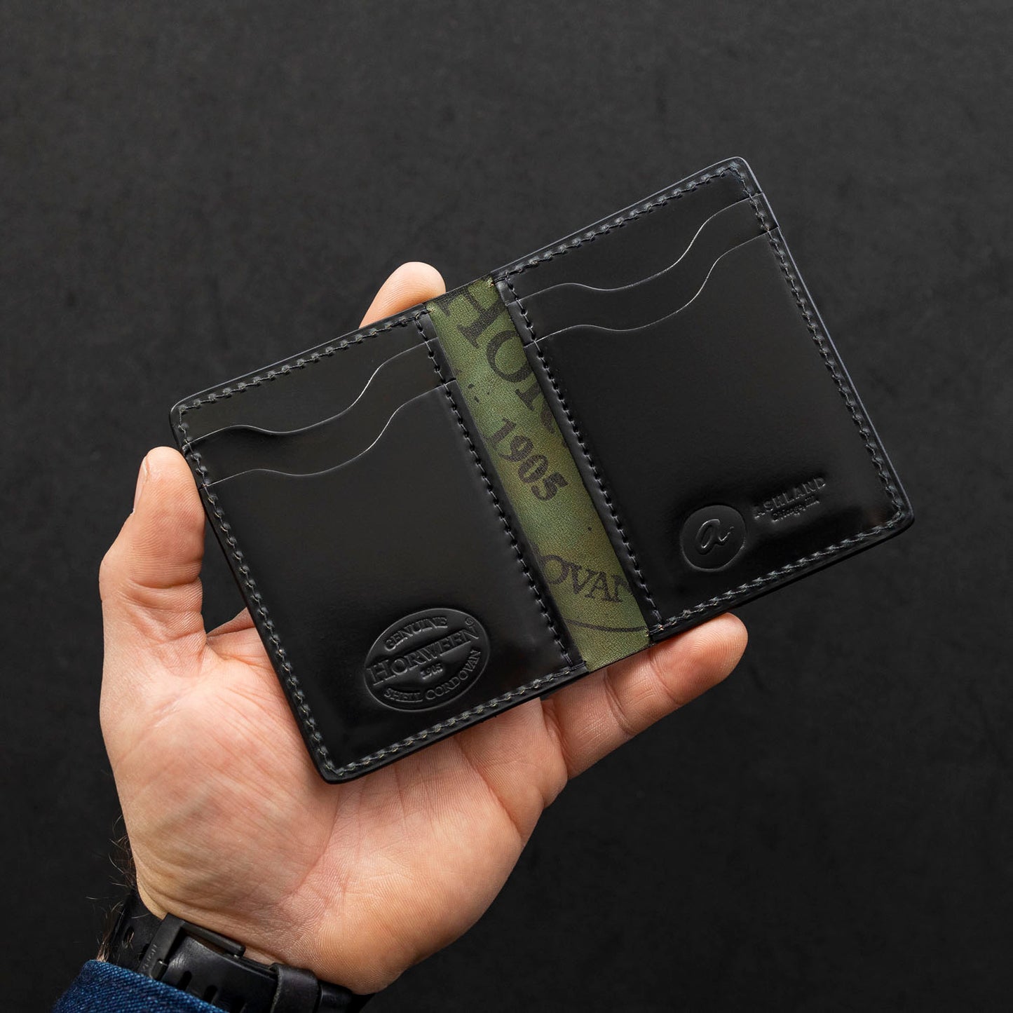 Vertical Bugs Moran Leather Wallet